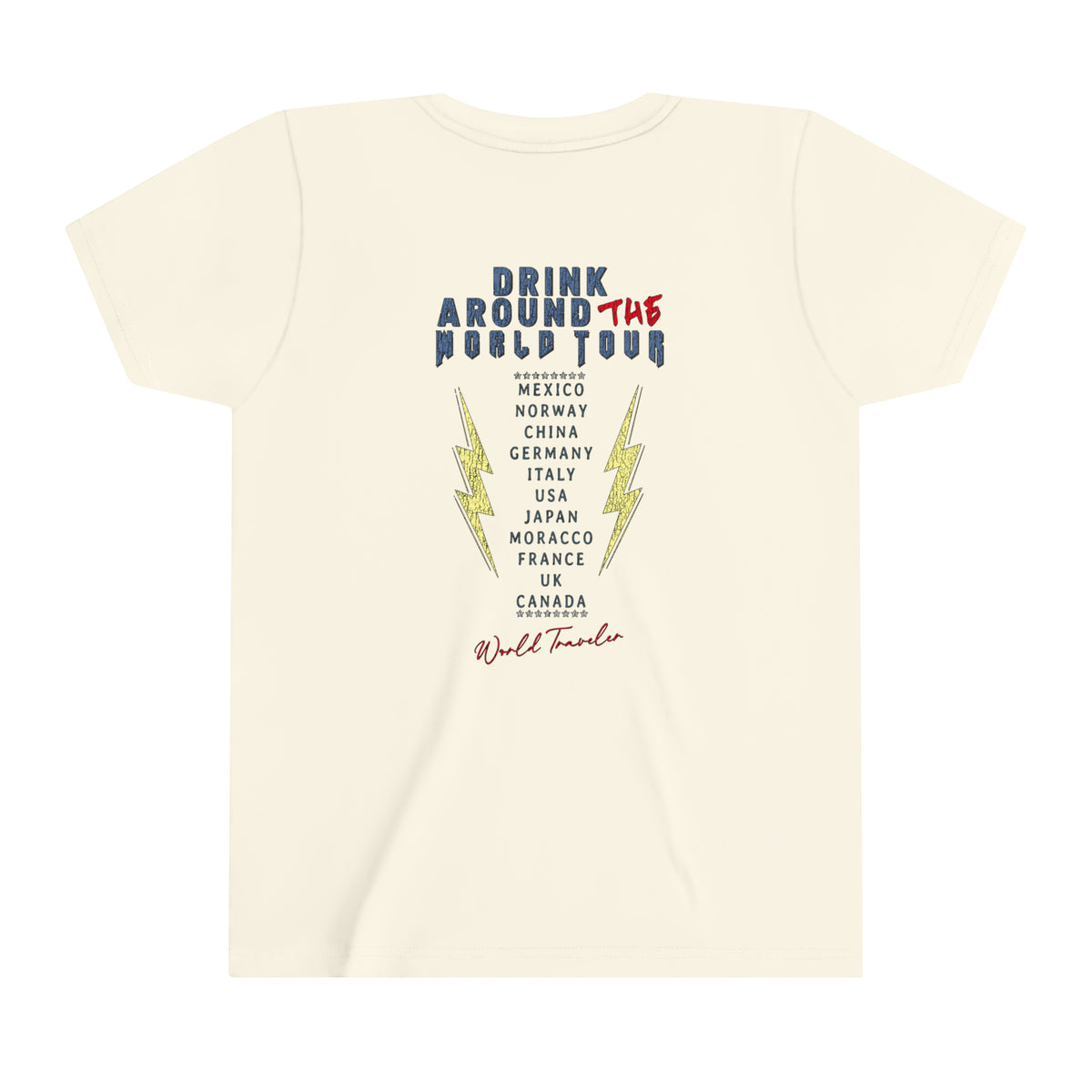 Drink Around The World Tour Bella Canvas Youth Short Sleeve Tee