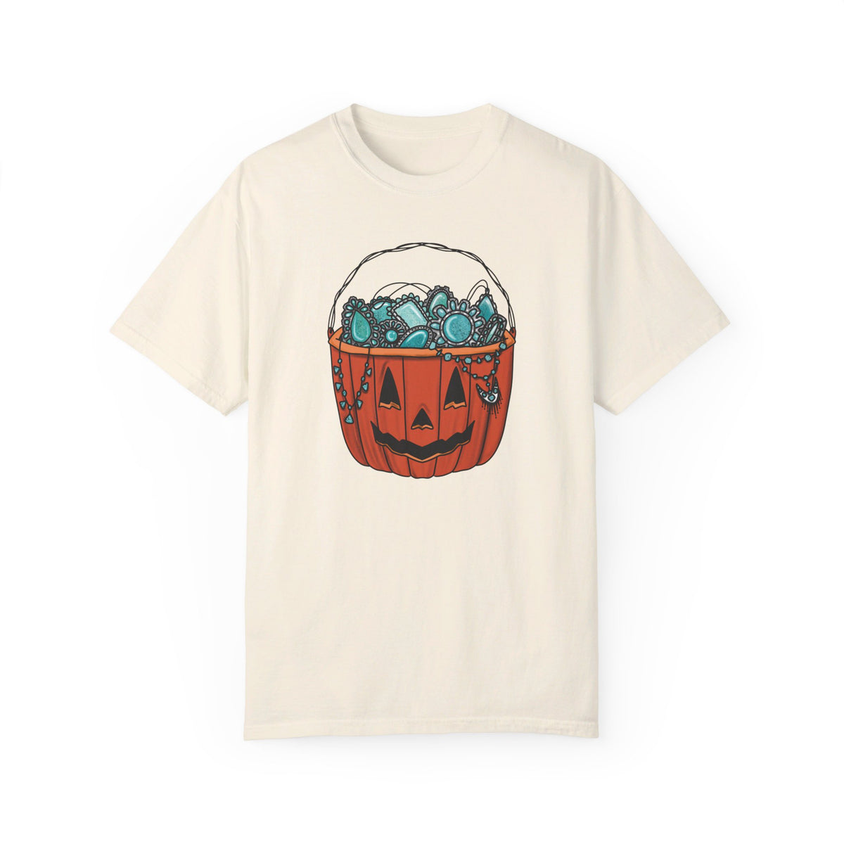 Turquoise Pumpkin Comfort Colors Unisex Garment-Dyed T-shirt