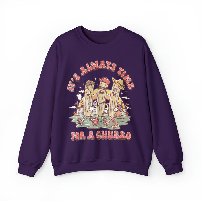 It's Always Time For A Churro Gildan Unisex Heavy Blend™ Crewneck Sweatshirt