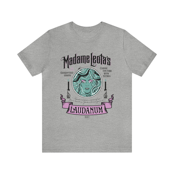 Madame Leota’s Laudanum Teal Bella Canvas Unisex Jersey Short Sleeve Tee