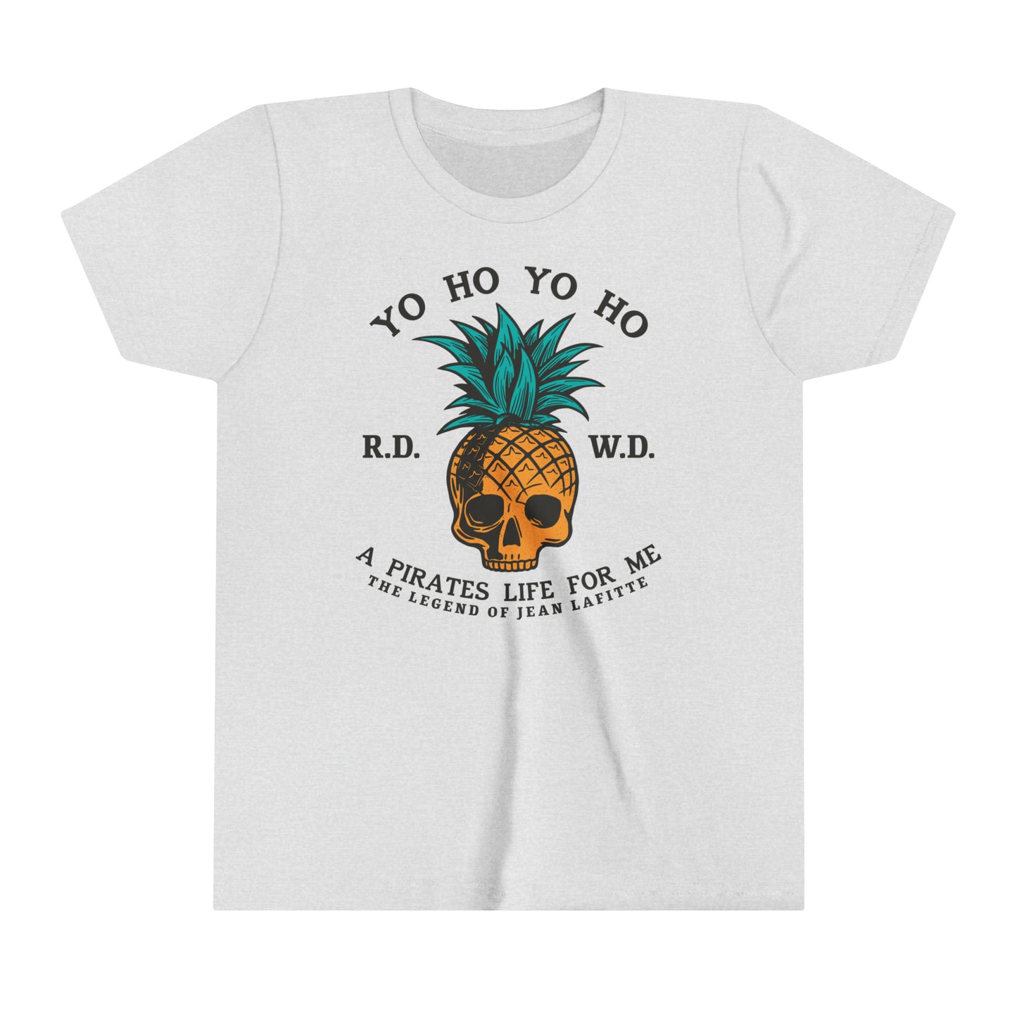 Yo Ho Pirates Life For Me Bella Canvas Youth Short Sleeve Tee