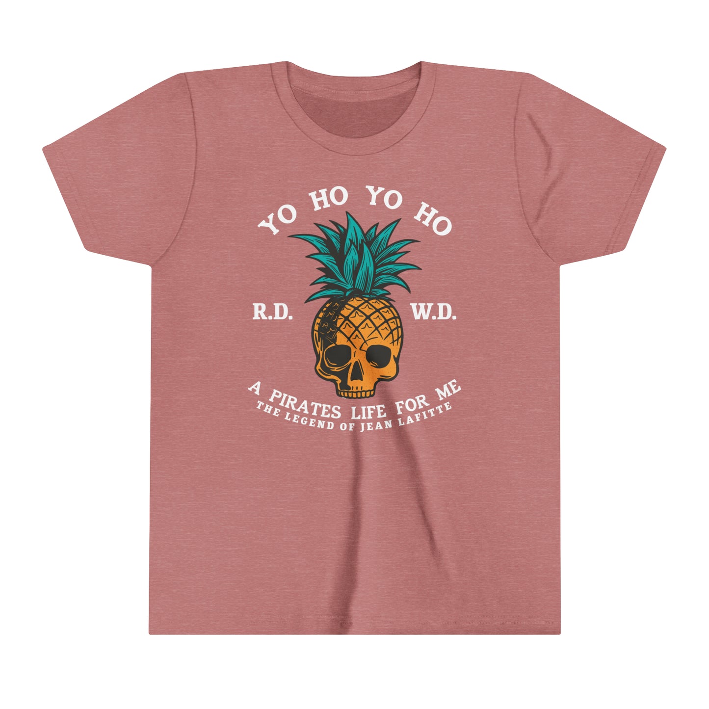 Yo Ho Pirates Life For Me Bella Canvas Youth Short Sleeve Tee
