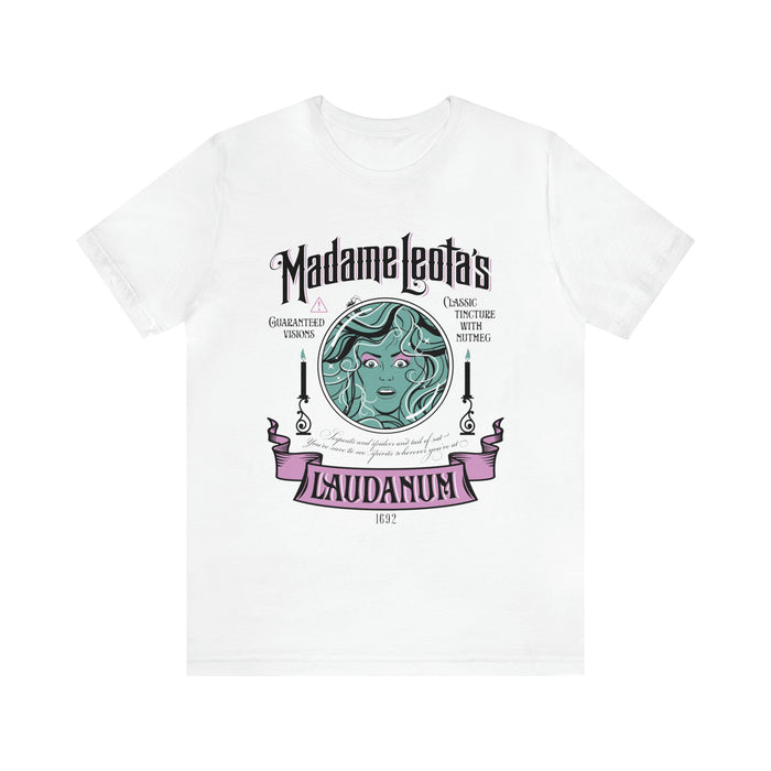 Madame Leota’s Laudanum Teal Bella Canvas Unisex Jersey Short Sleeve Tee