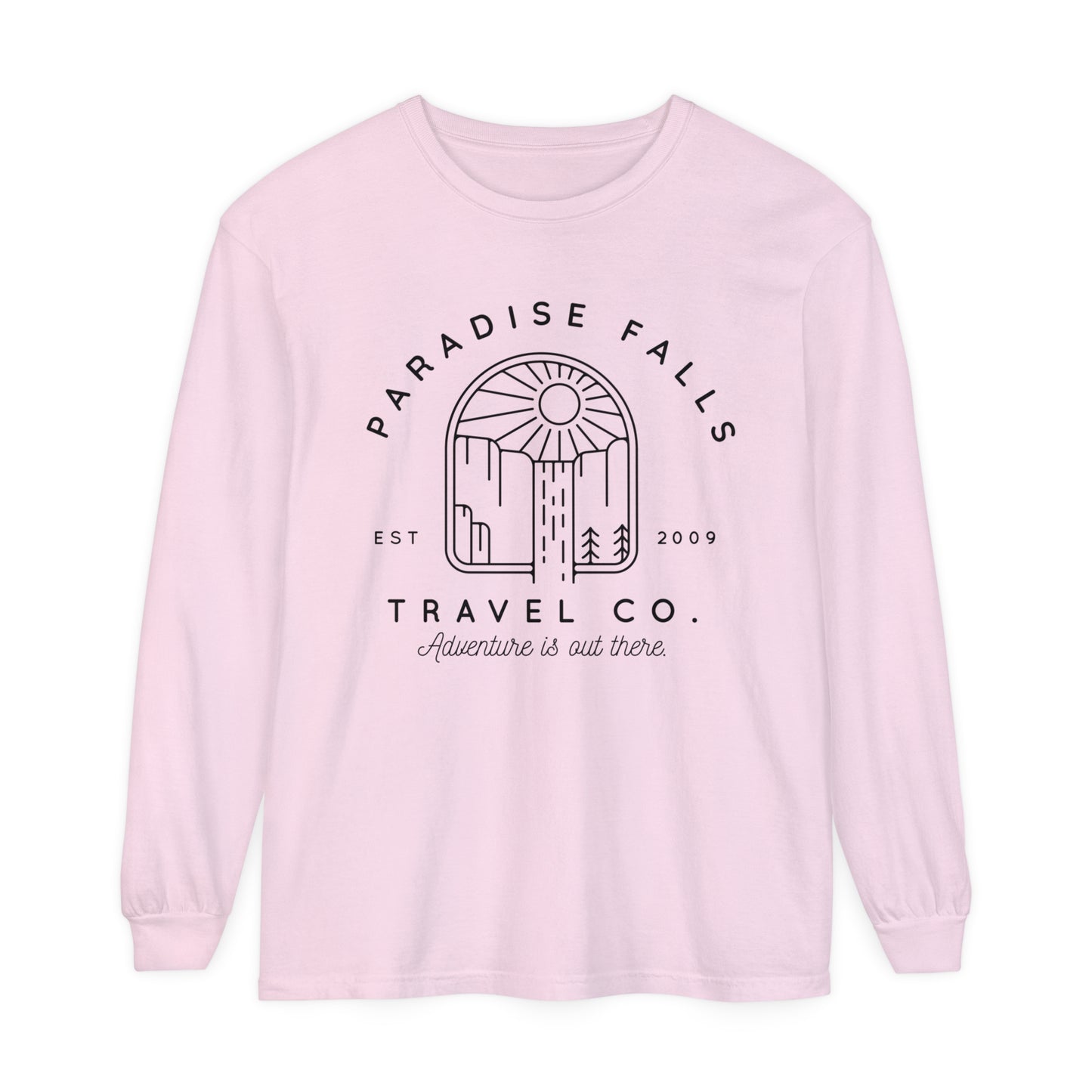 Paradise Falls Vacation Co. Comfort Colors Unisex Garment-dyed Long Sleeve T-Shirt