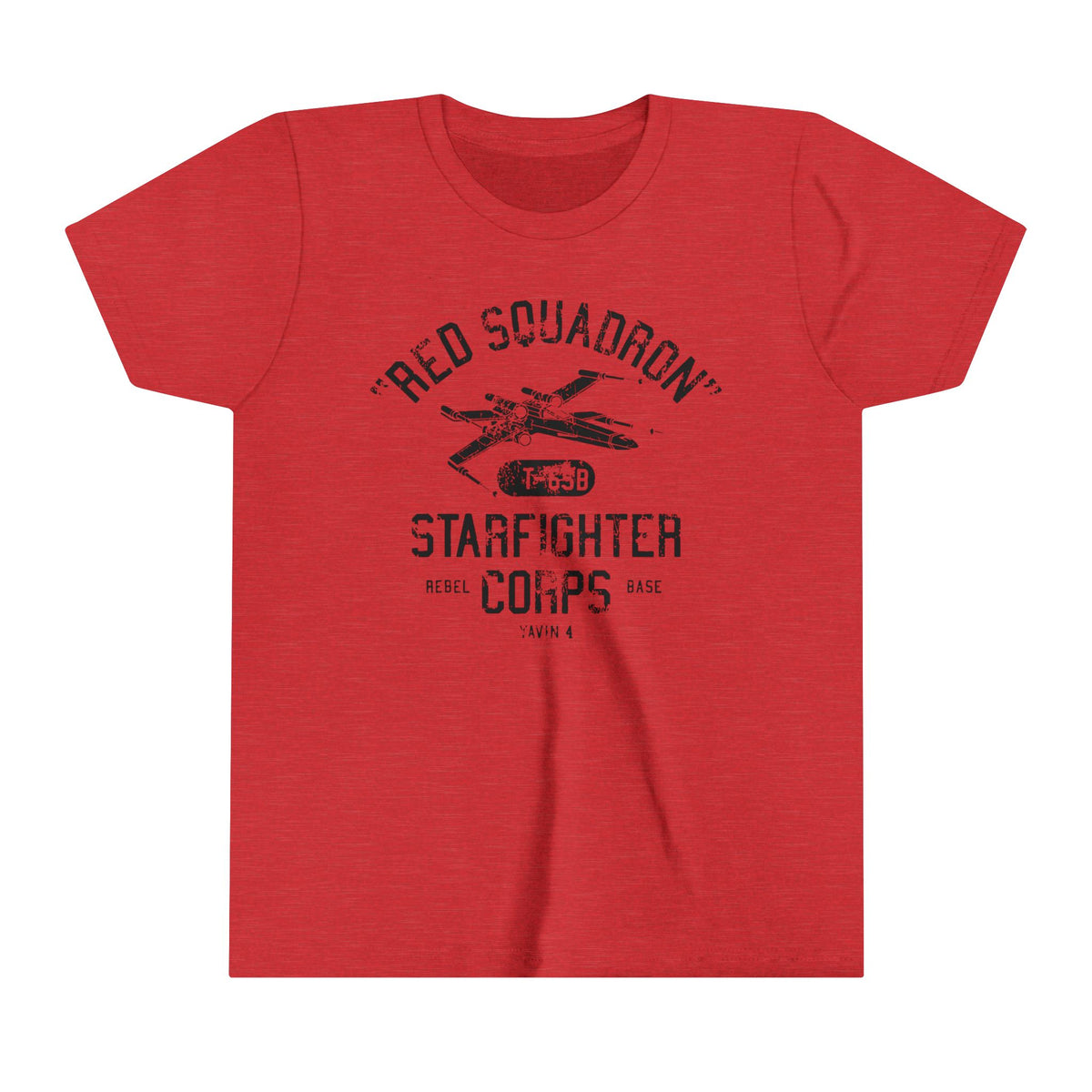 Red Squadron Starfighter Corps Bella Canvas Youth Short Sleeve Tee