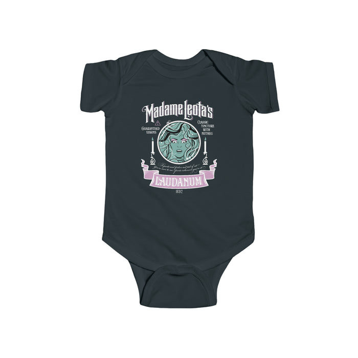 Madame Leota’s Laudanum Teal Rabbit Skins Infant Fine Jersey Bodysuit