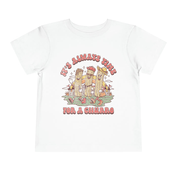 It's Always Time For A Churro Bella Canvas Toddler Short Sleeve Tee