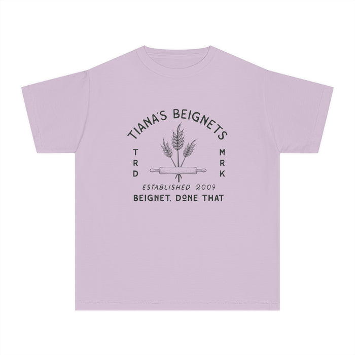 Tiana's Beignets Comfort Colors Youth Midweight Tee