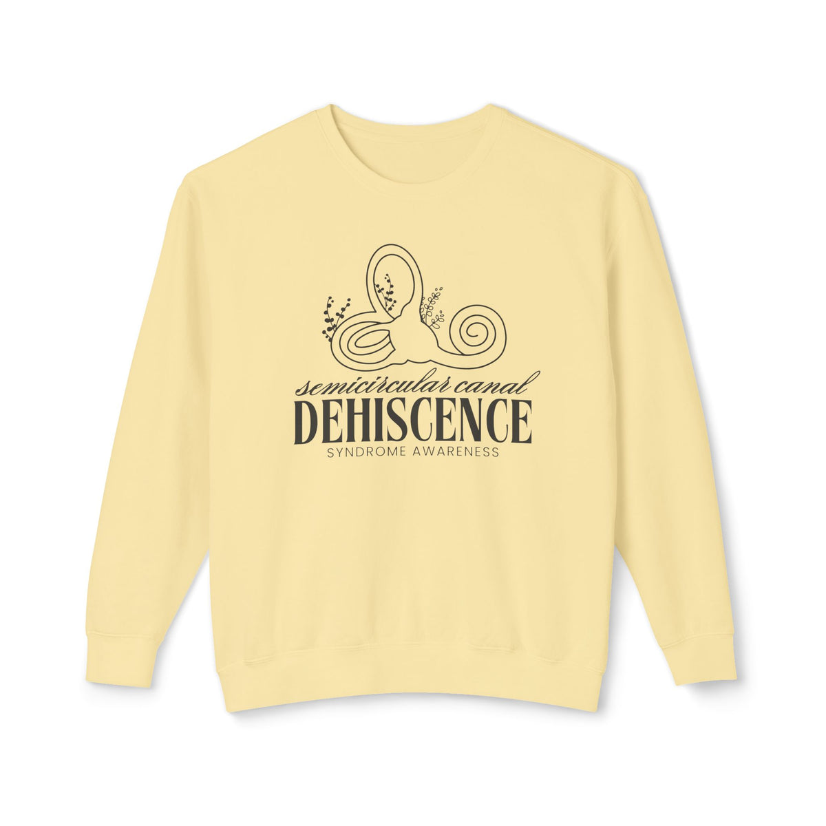 Semicircular Canal Dehiscence Syndrome Awareness Unisex Lightweight Comfort Colors Crewneck Sweatshirt