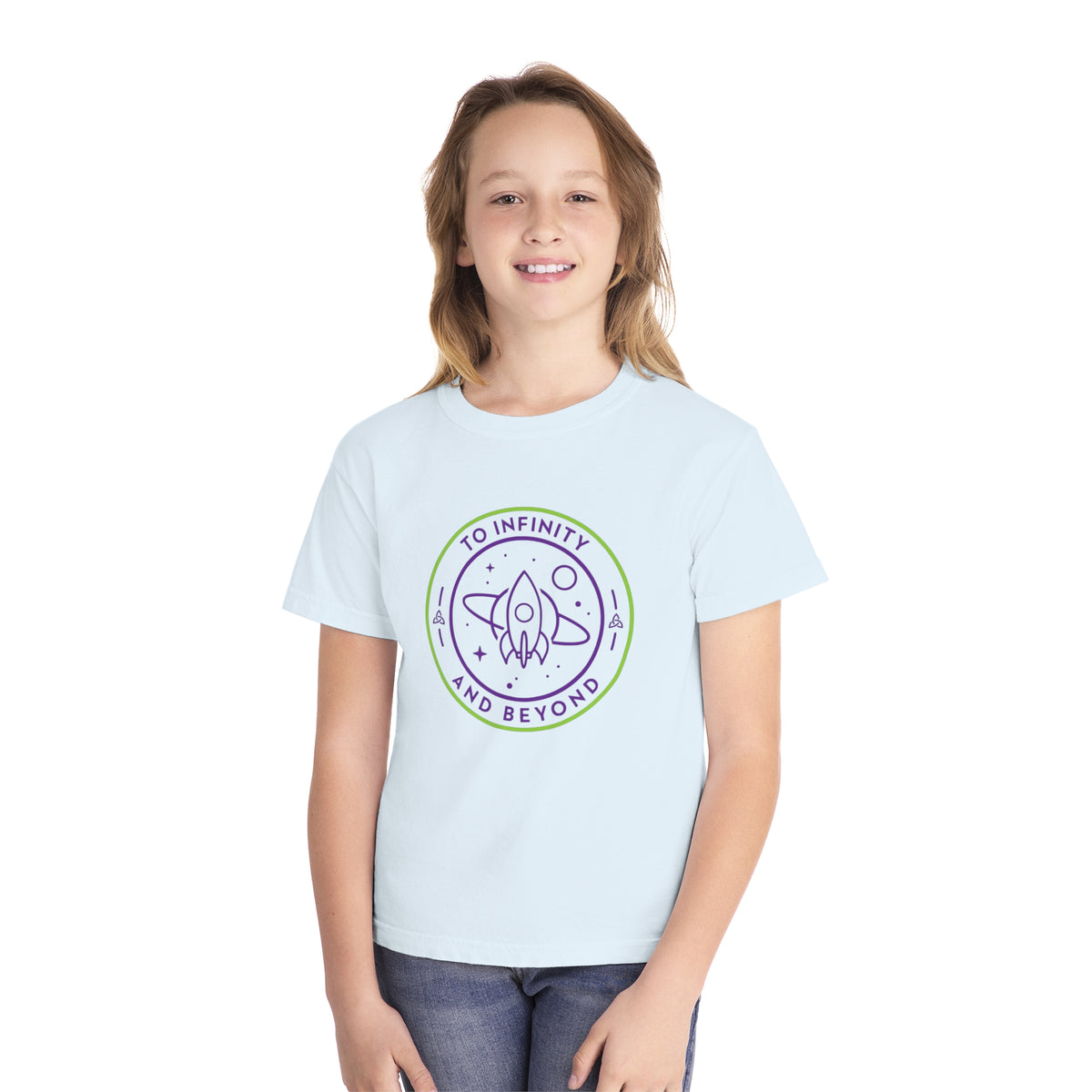 To Infinity And Beyond Comfort Colors Youth Midweight Tee