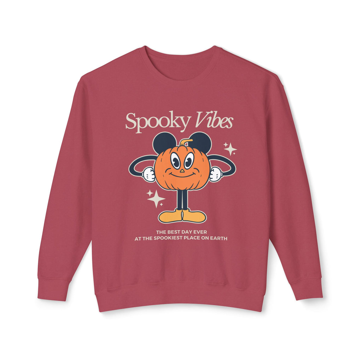 Spooky Vibes Unisex Lightweight Comfort Colors Crewneck Sweatshirt