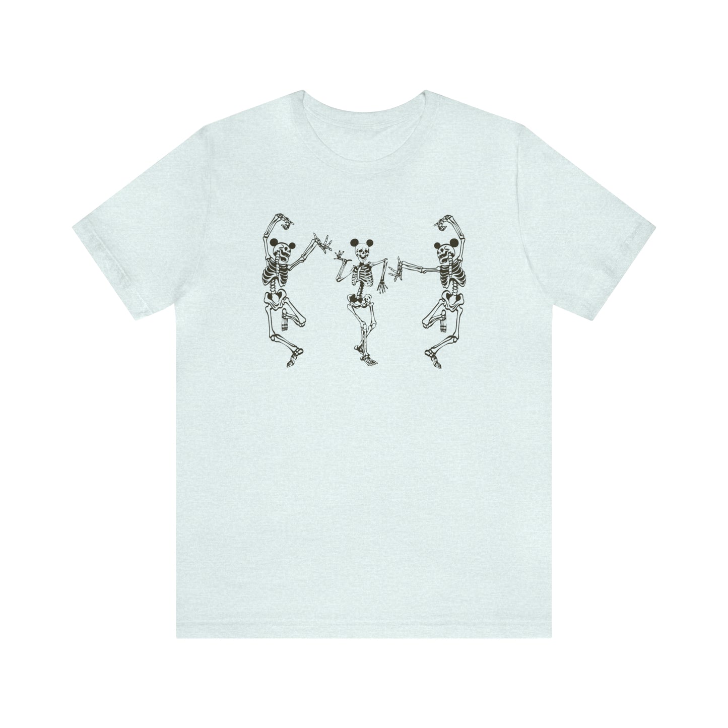 Dancing Skeletons with Ears Bella Canvas Unisex Jersey Short Sleeve Tee