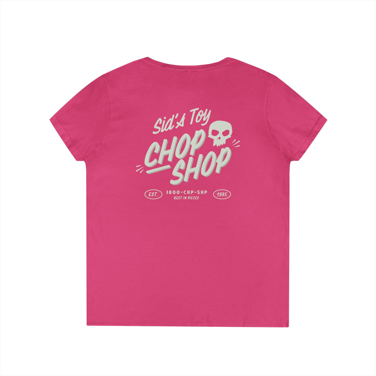 Sid's Toy Chop Shop Ladies' Gildan V-Neck T-Shirt