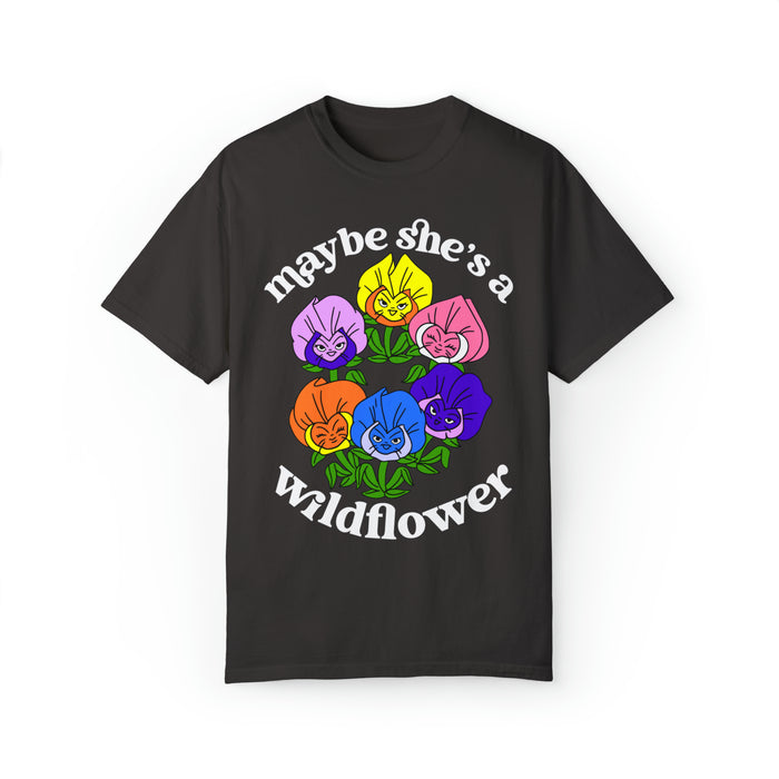 Maybe She’s A Wildflower Comfort Colors Unisex Garment-Dyed T-shirt