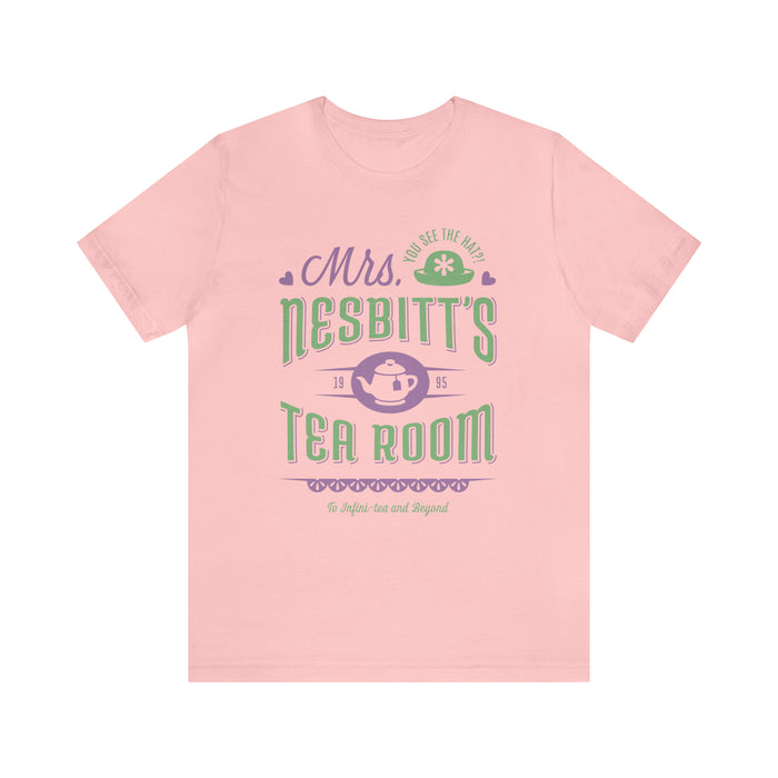 Mrs. Nesbitt’s Tea House Mint & Lavender Bella Canvas Unisex Jersey Short Sleeve Tee