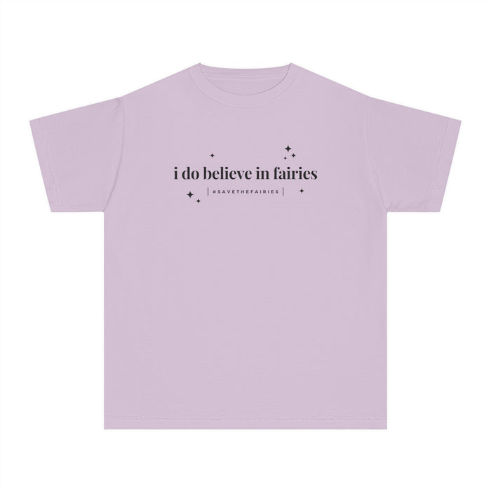 I Do Believe In Fairies Comfort Colors Youth Midweight Tee