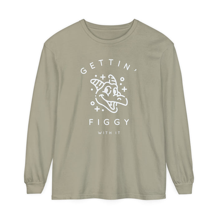 Gettin' Figgy With It Comfort Colors Unisex Garment-dyed Long Sleeve T-Shirt