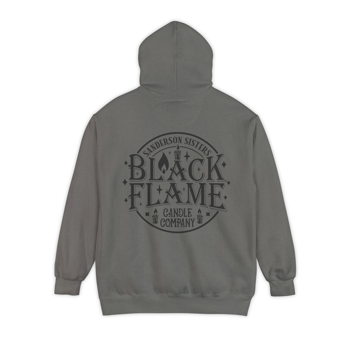 Black Flame Candle Comfort Colors Unisex Garment-Dyed Hoodie