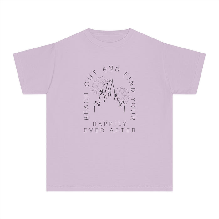 Reach Out And Find Your Happily Ever After Comfort Colors Youth Midweight Tee