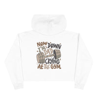 Down Bad Crying at the Gym Crop Hoodie