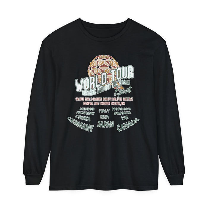 World Tour Comfort Colors Unisex Garment-dyed Long Sleeve T-Shirt