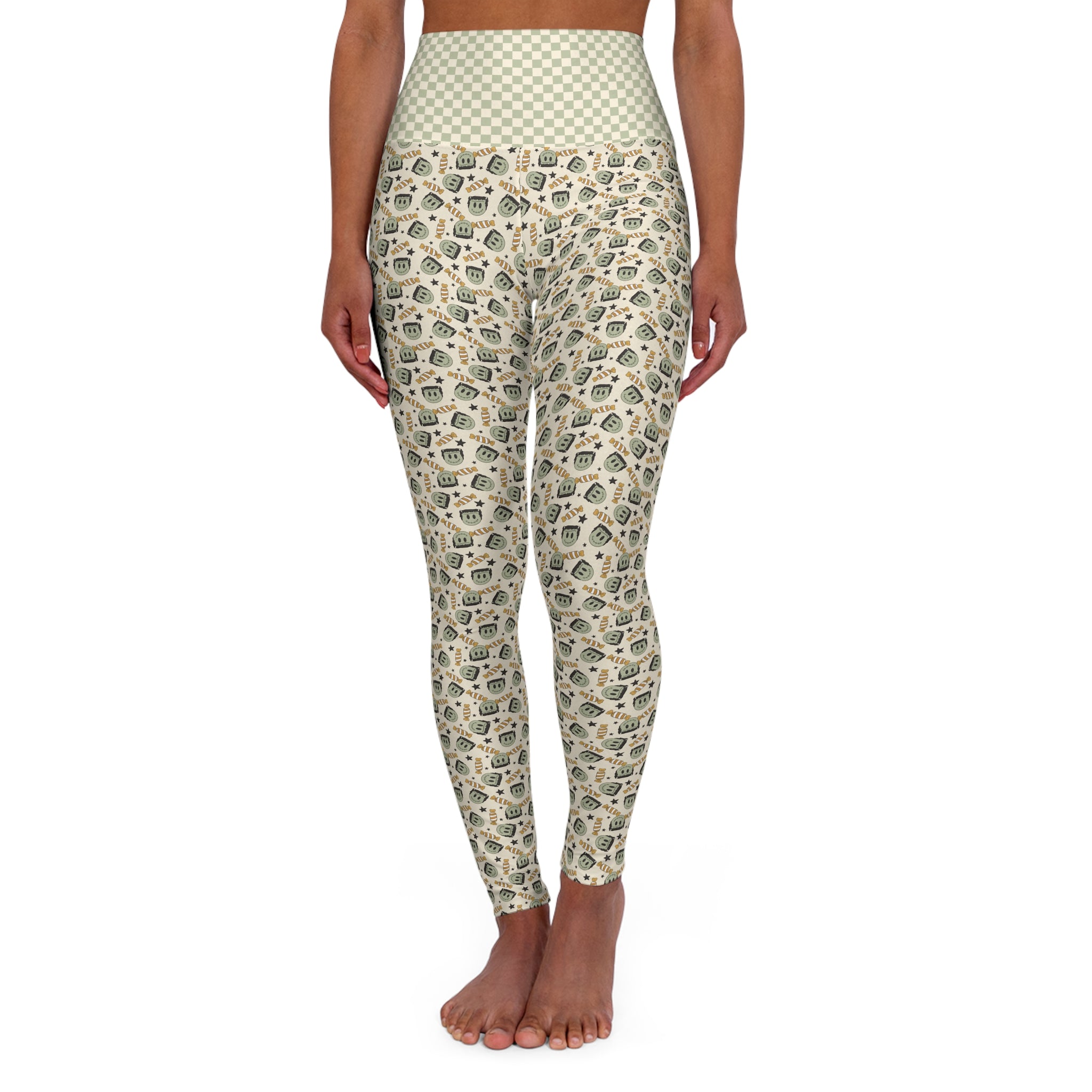 Halloween Checkered Frankies High Waisted Yoga Leggings (AOP) – Copper and  Reed