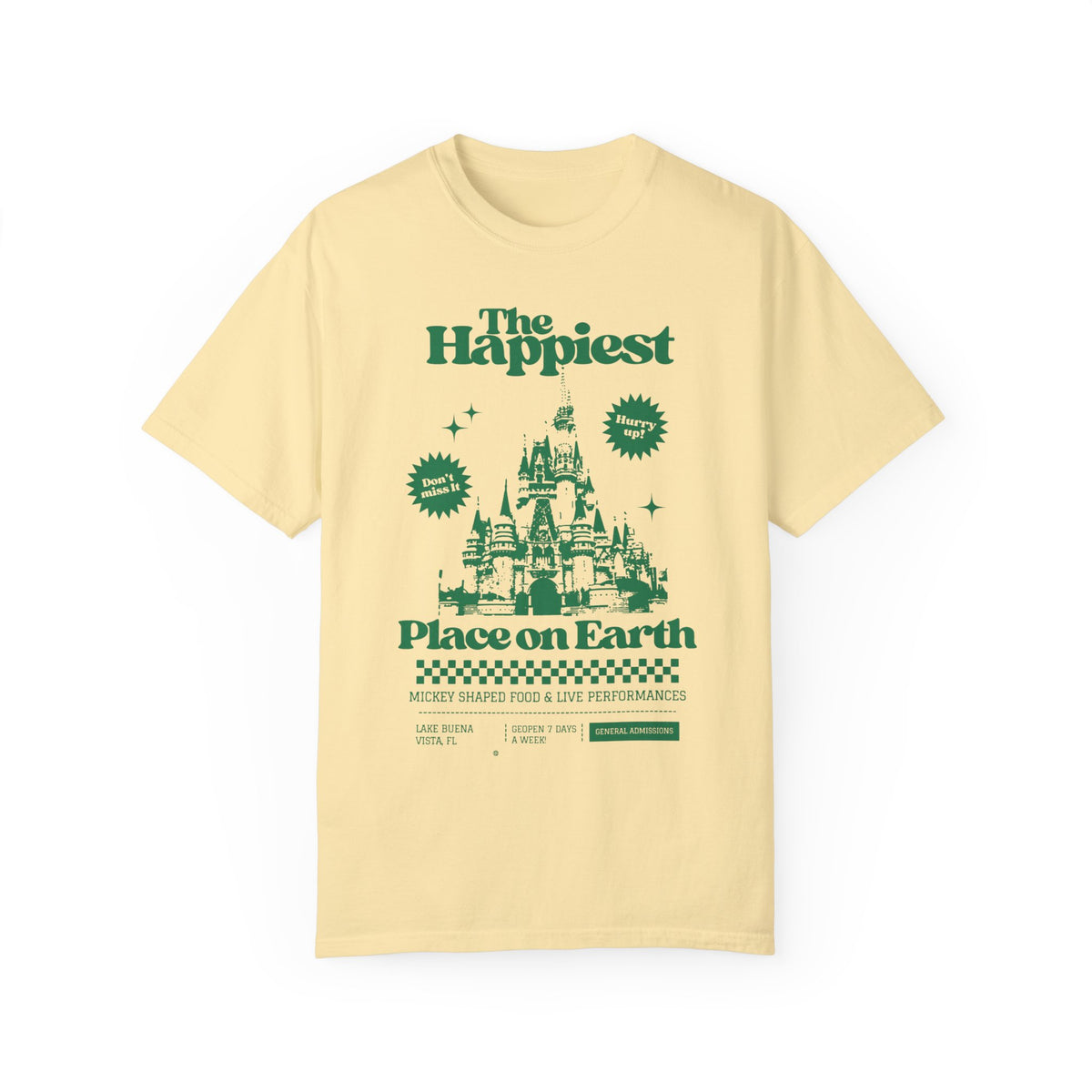 The Happiest Place on Earth Comfort Colors Unisex Garment-Dyed T-shirt