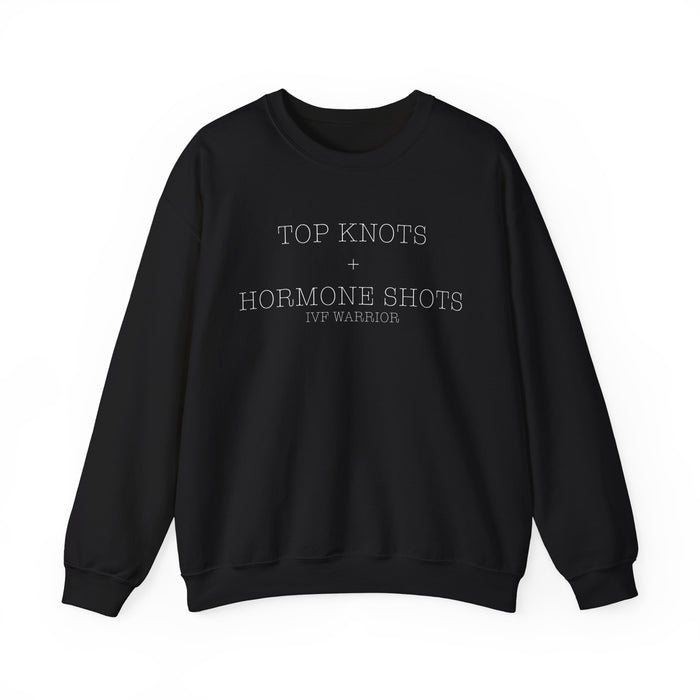 Top Knots And Hormone Shots Gildan Unisex Heavy Blend™ Crewneck Sweatshirt