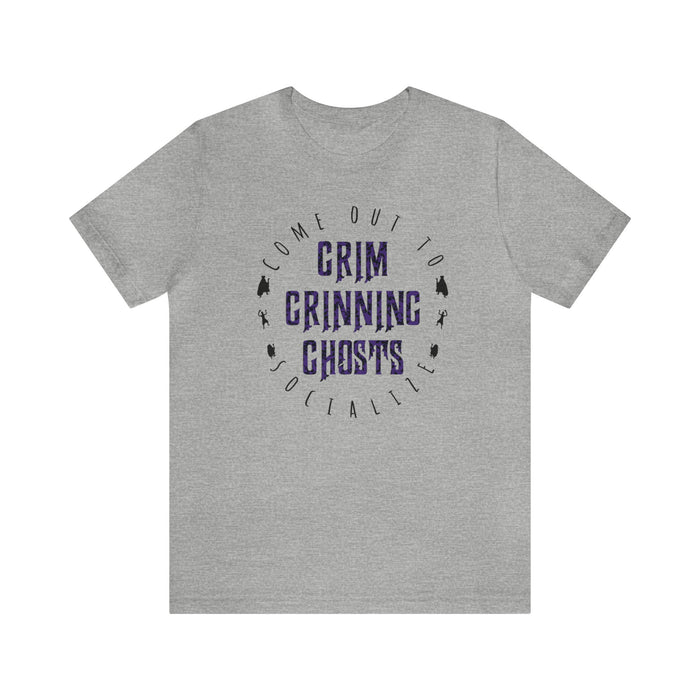 Grim Grinning Ghosts Bella Canvas Unisex Jersey Short Sleeve Tee