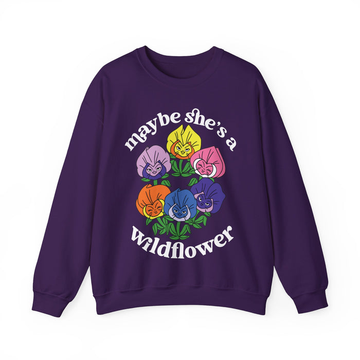 Maybe She’s A Wildflower Gildan Unisex Heavy Blend™ Crewneck Sweatshirt