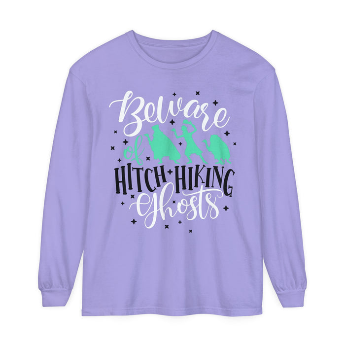 Beware of Hitchhiking Ghosts Comfort Colors Unisex Garment-dyed Long Sleeve T-Shirt