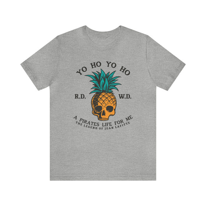 Yo Ho Pirates Life For Me Bella Canvas Unisex Jersey Short Sleeve Tee