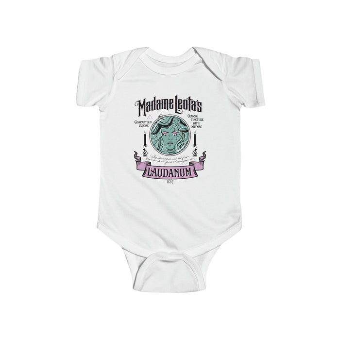 Madame Leota’s Laudanum Teal Rabbit Skins Infant Fine Jersey Bodysuit