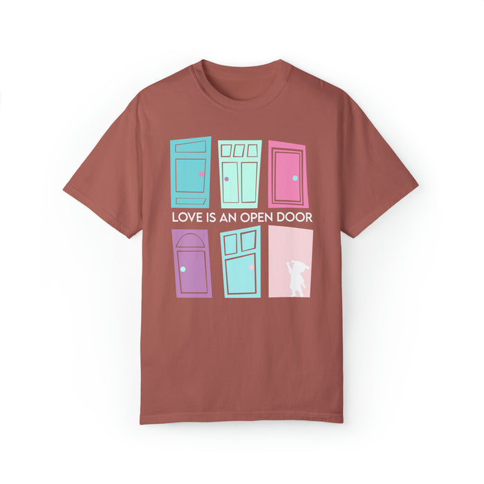 Love Is An Open Door Comfort Colors Unisex Garment-Dyed T-shirt