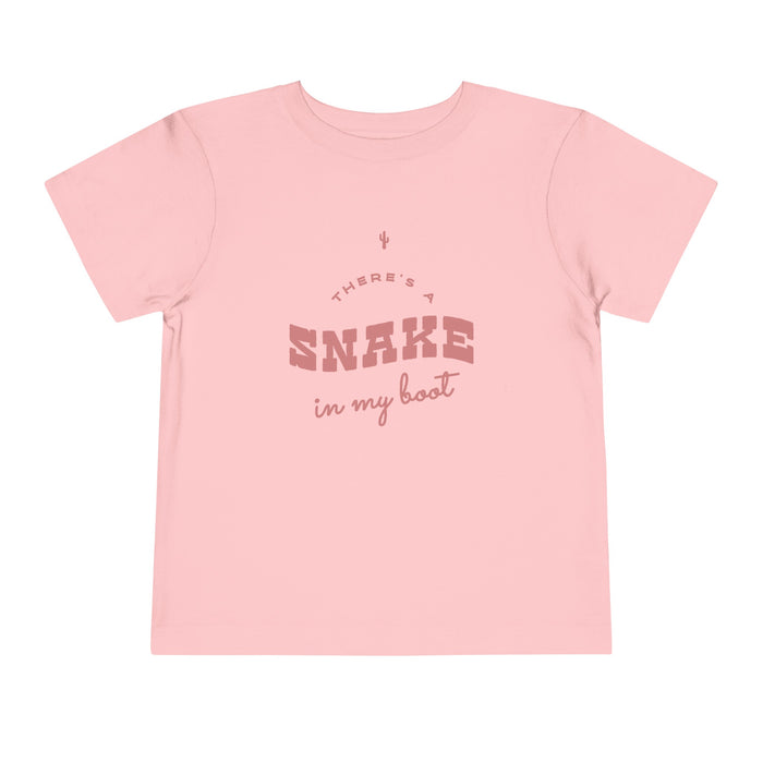 There's A Snake In My Boot Bella Canvas Toddler Short Sleeve Tee