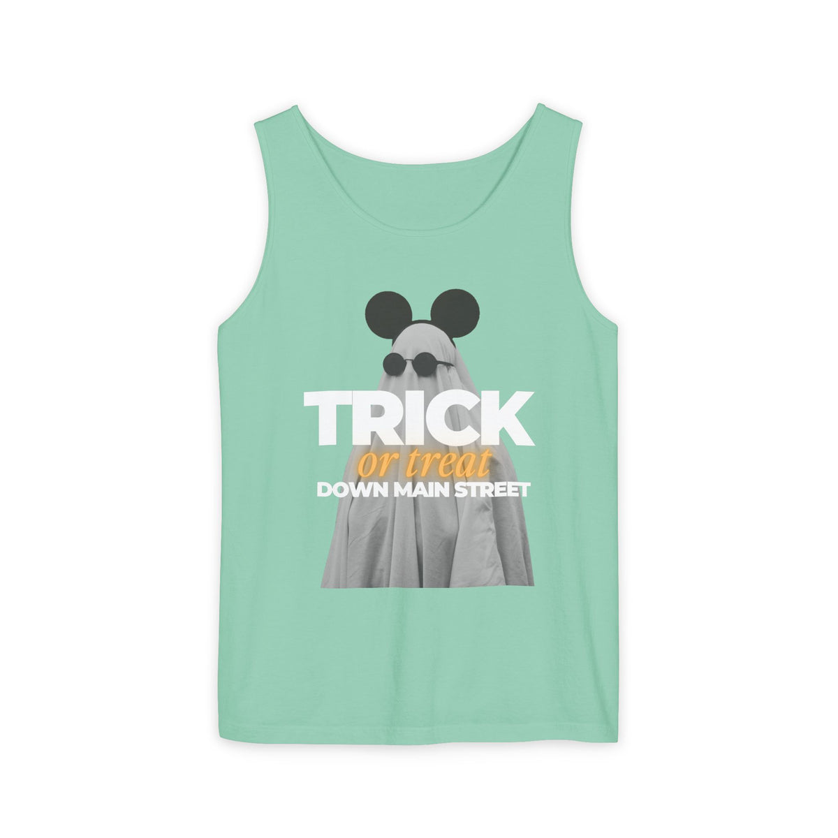 Trick or Treat Down Main Street Unisex Comfort Colors Garment-Dyed Tank Top