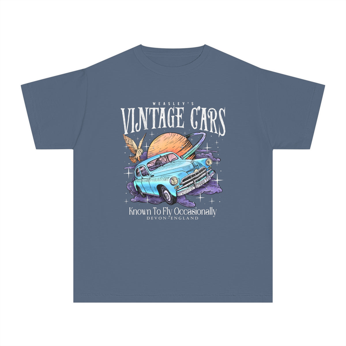 Weasley's Vintage Cars Comfort Colors Youth Midweight Tee