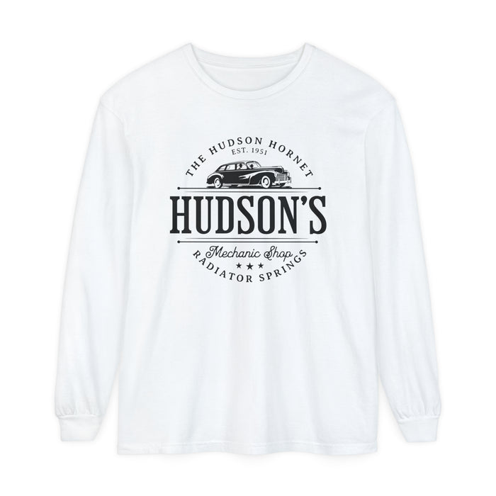 Hudson's Mechanic Shop Comfort Colors Unisex Garment-dyed Long Sleeve T-Shirt