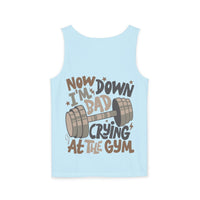 Down Bad Crying at the Gym Unisex Comfort Colors Garment-Dyed Tank Top