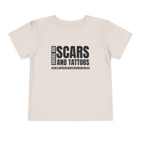 Chicks Dig Scars and Tattoos Bella Canvas Toddler Short Sleeve Tee