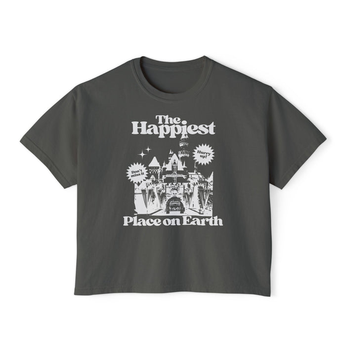 The Happiest Place On Earth Comfort Colors Women's Boxy Tee