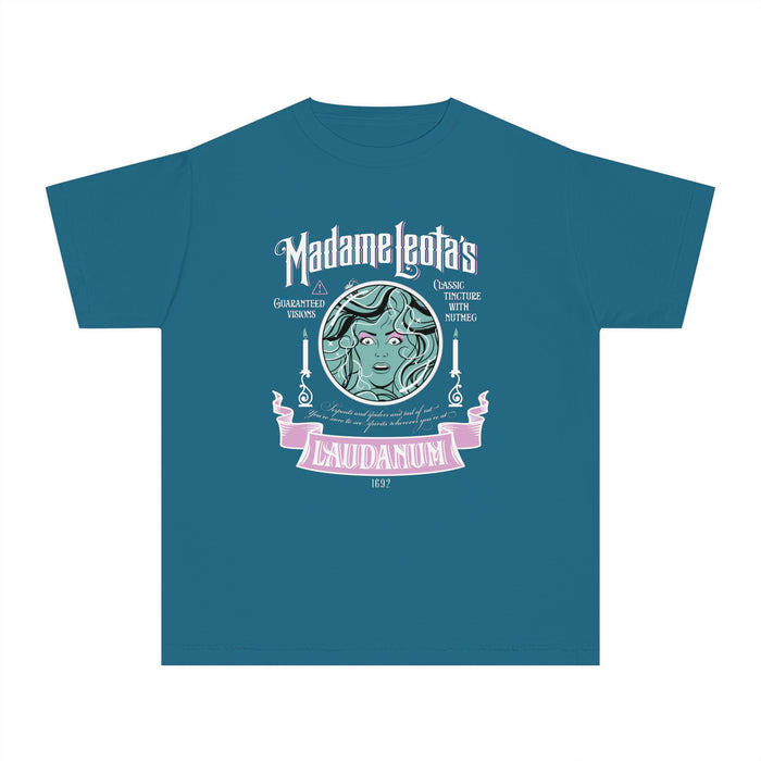 Madame Leota’s Laudanum Teal Comfort Colors Youth Midweight Tee