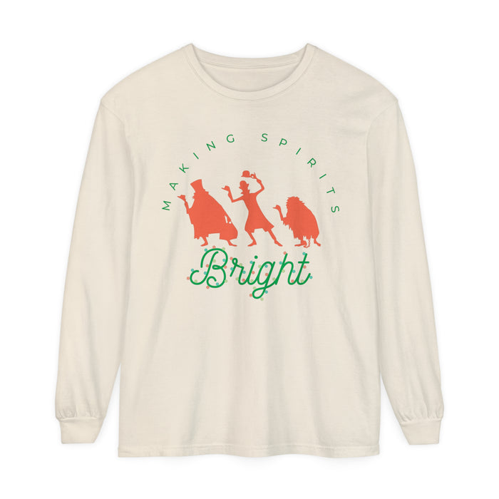 Making Spirits Bright Comfort Colors Unisex Garment-dyed Long Sleeve T-Shirt