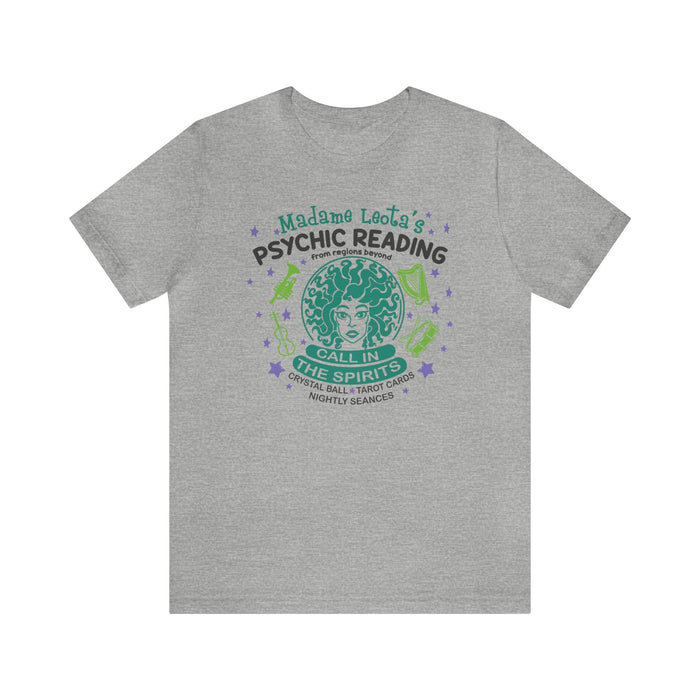 Madame Leota’s Psychic Readings Bella Canvas Unisex Jersey Short Sleeve Tee