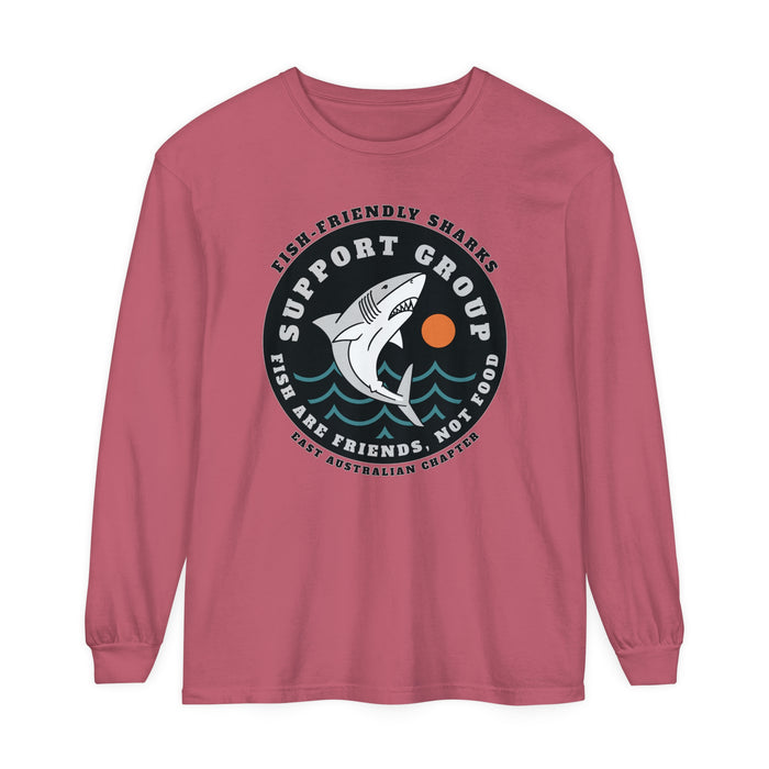 Friendly Shark Support Group Comfort Colors Unisex Garment-dyed Long Sleeve T-Shirt