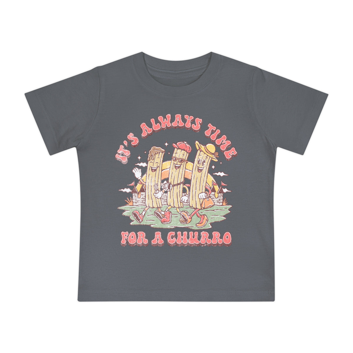 It's Always Time For A Churro Bella Canvas Baby Short Sleeve T-Shirt