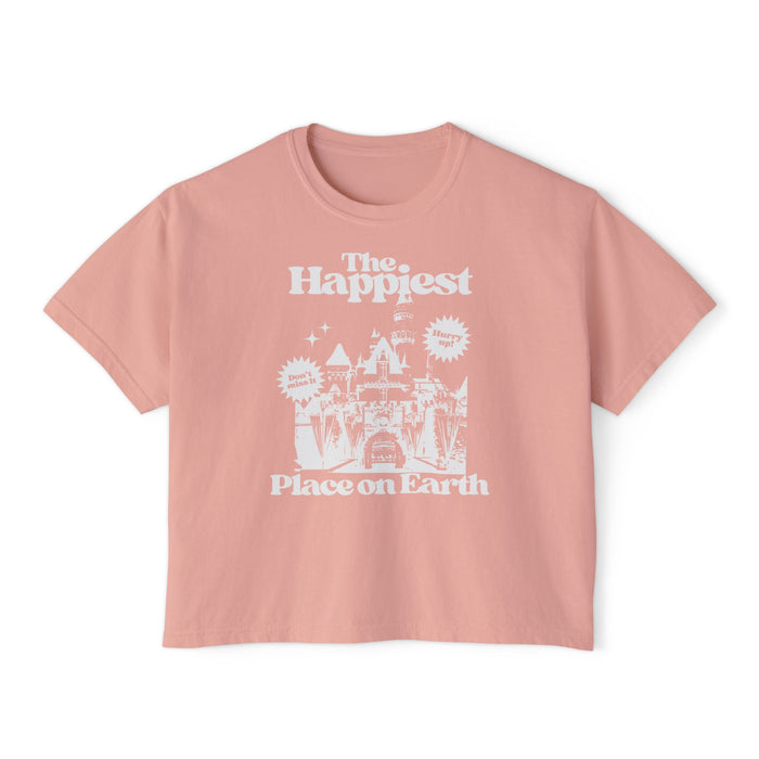 The Happiest Place On Earth Comfort Colors Women's Boxy Tee