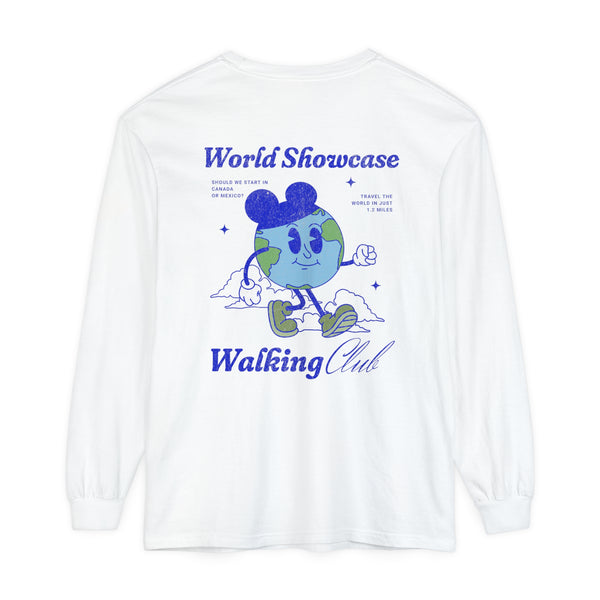 World Showcase Walking Club Comfort Colors Unisex Garment-dyed Long Sleeve T-Shirt