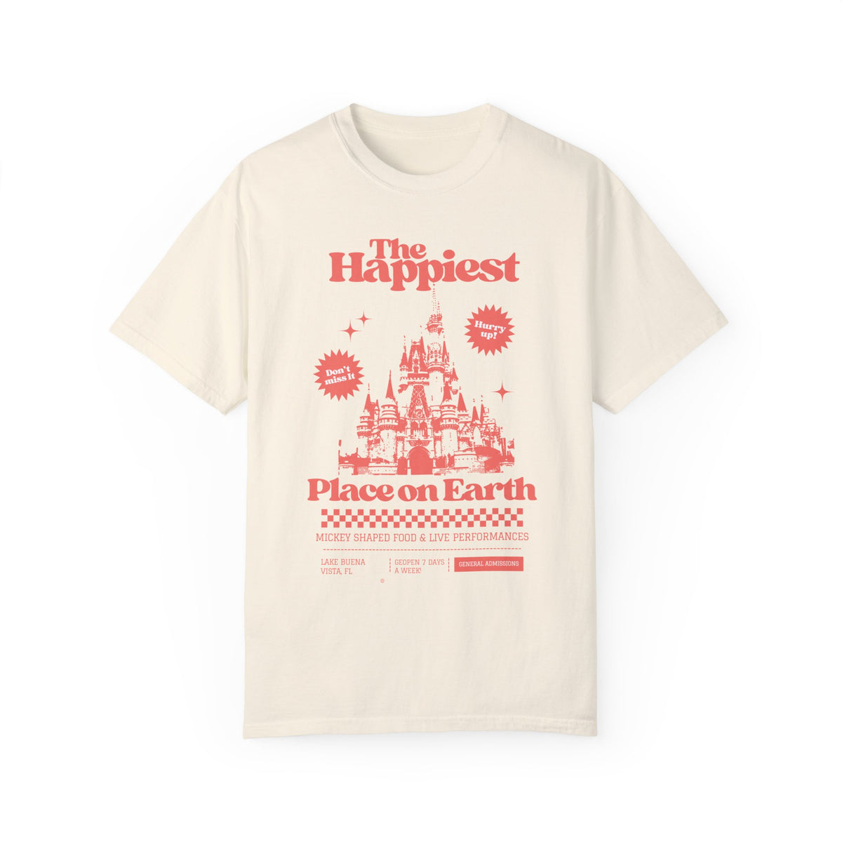 The Happiest Place on Earth Comfort Colors Unisex Garment-Dyed T-shirt