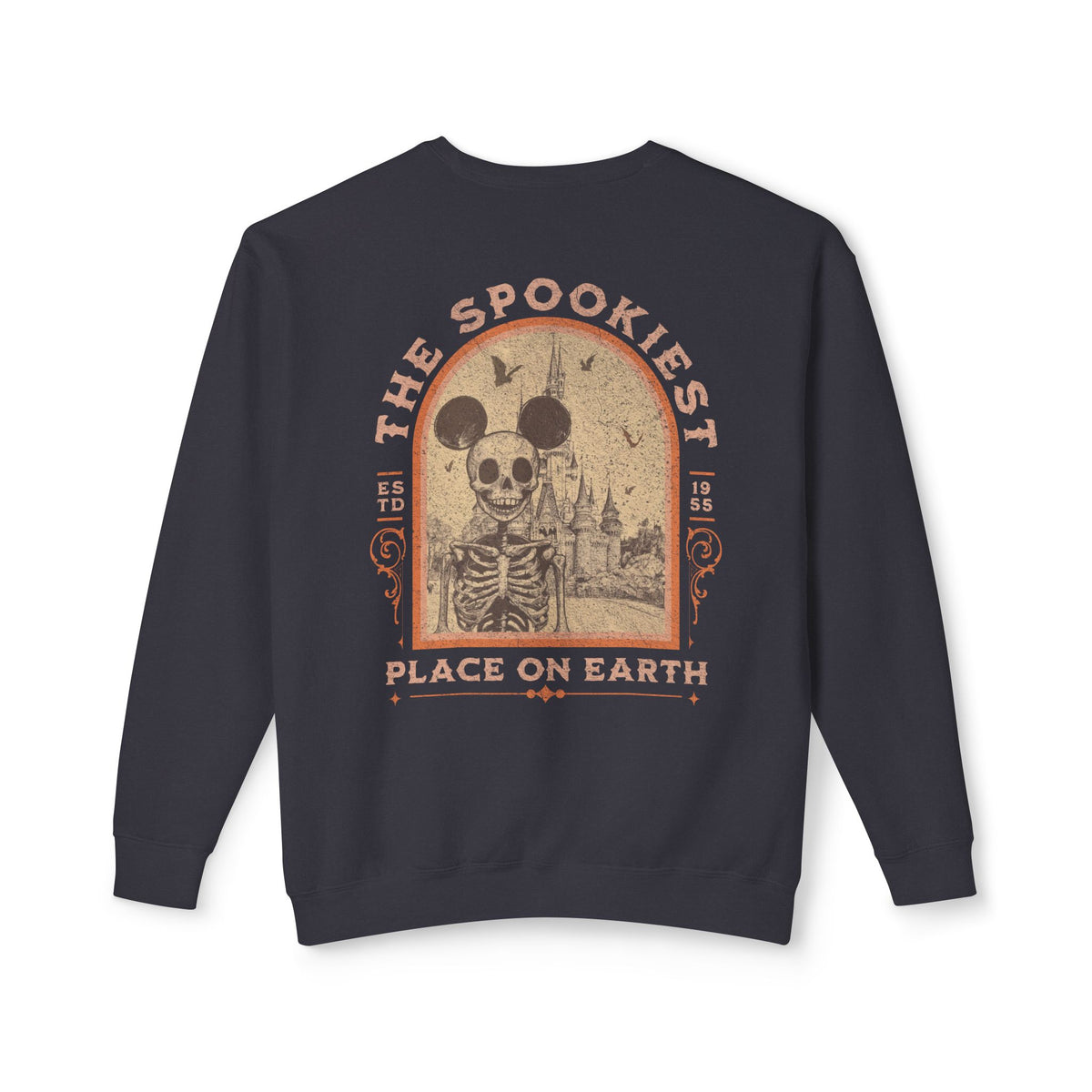 The Spookiest Place on Earth 1955 Unisex Lightweight Comfort Colors Crewneck Sweatshirt